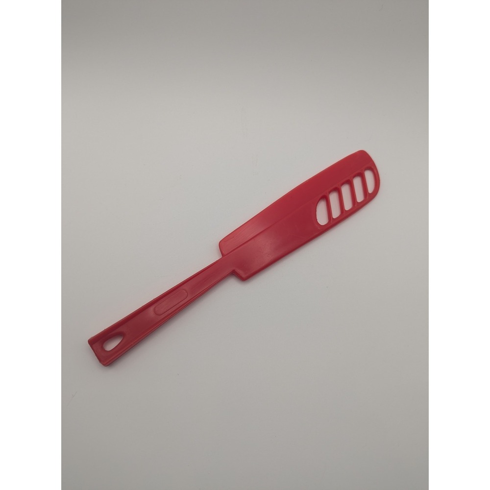 Vintage‎ Red Plastic 10.5" Quick Beater Scraper Whisk Utensil Kitchen Gadget